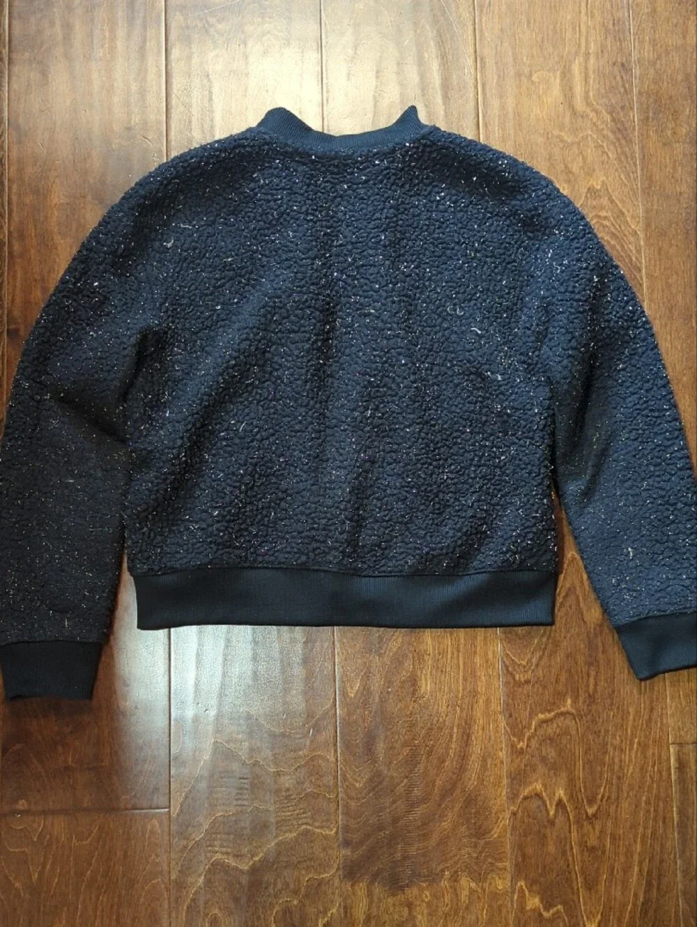 Nike Girls Black Bomber Jacket with Gold Accents Size XL